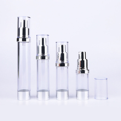 Plastic PP Customizd Logo Cream Airless Cosmetic Bottle Outlet Clear Round 80ml 100ml