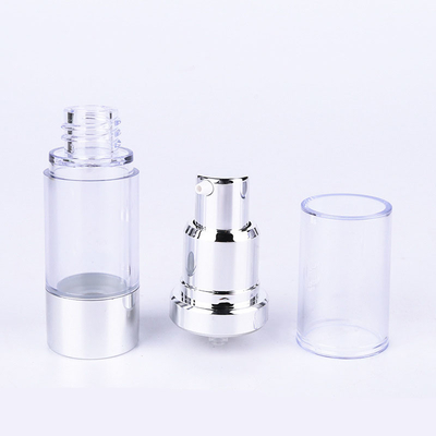 Plastic PP Customizd Logo Cream Airless Cosmetic Bottle Outlet Clear Round 80ml 100ml