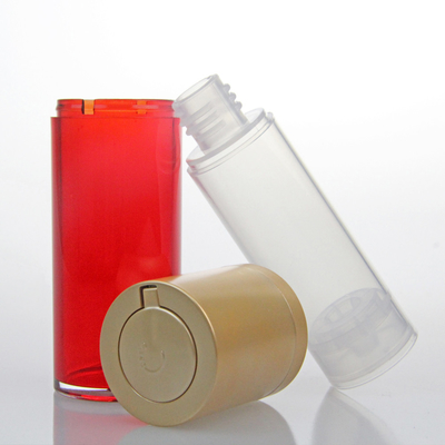 Recycled ABS Round Airless Snap On Stand Up Straight Cosmetic Bottle 15ml