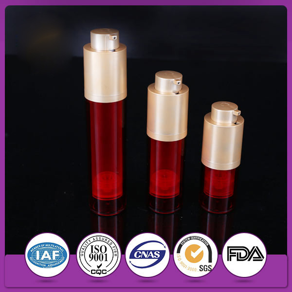 Recycled ABS Round Airless Snap On Stand Up Straight Cosmetic Bottle 15ml