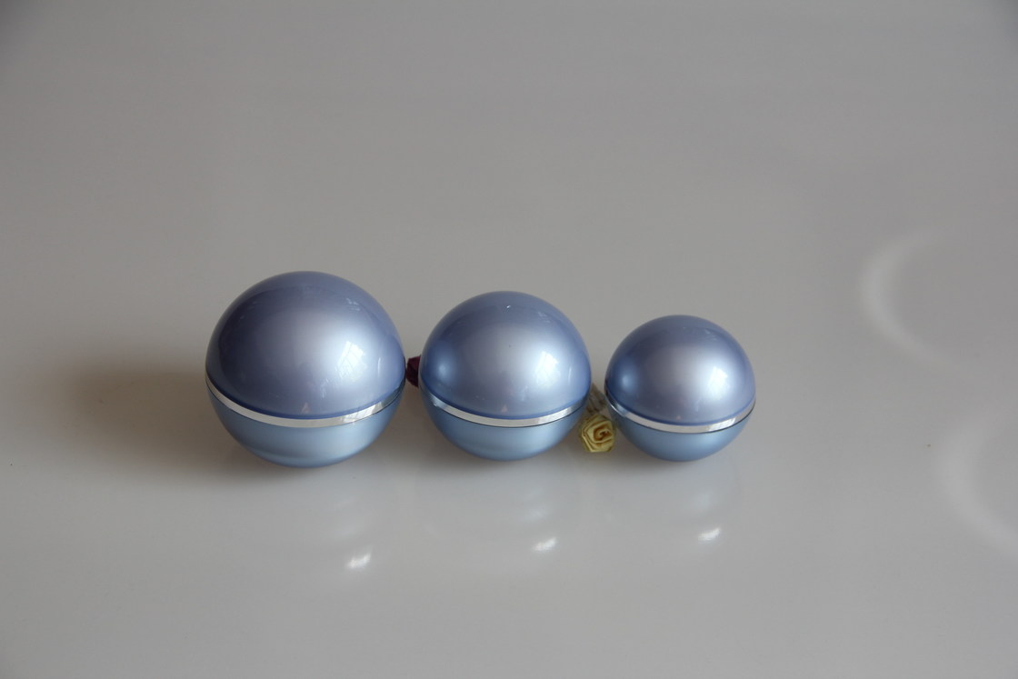 Luxury Empty Acrylic Cosmetic Face Cream Jar Blue For Makeup BB Cream